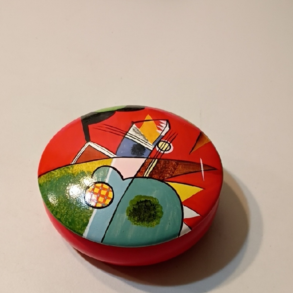 Abstract Red and Blue Art Box